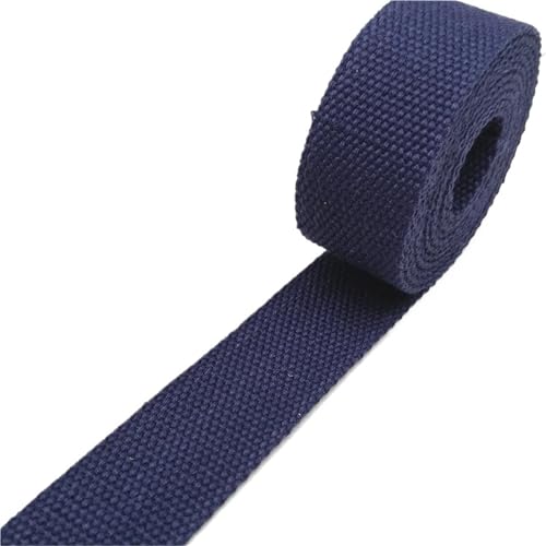 Baumwoll Gurtband 2 Yards 32 mm Canvas-Band, Gürteltaschenverdickung (2 mm), Baumwollgurtband, Nylon-Rucksack-Umreifung, Nähzubehör(Dark blue) von EKalgretrA