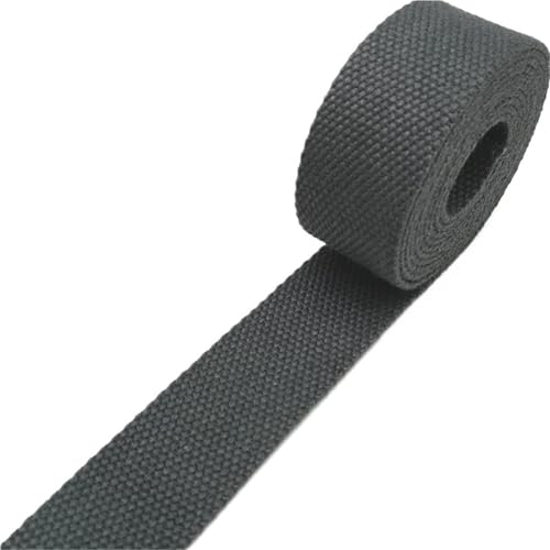 Baumwoll Gurtband 2 Yards 32 mm Canvas-Band, Gürteltaschenverdickung (2 mm), Baumwollgurtband, Nylon-Rucksack-Umreifung, Nähzubehör(Deep Grey) von EKalgretrA