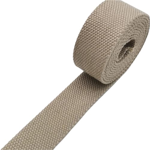 Baumwoll Gurtband 2 Yards 32 mm Canvas-Band, Gürteltaschenverdickung (2 mm), Baumwollgurtband, Nylon-Rucksack-Umreifung, Nähzubehör(Light Grey) von EKalgretrA