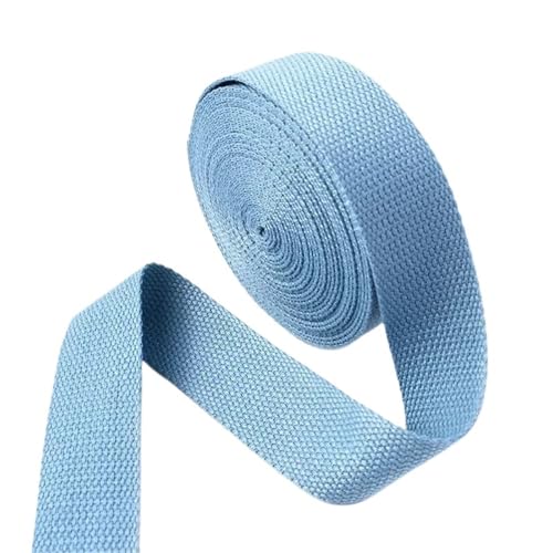 Baumwoll Gurtband 5 Meter 20–50 mm Baumwollgewebe, 1,5 mm dick, hochfest, Rucksackgurt, Etikettenband, Kleidung, Nähband, Schrägband(Blue,32mm) von EKalgretrA