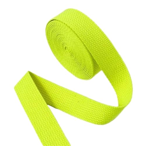 Baumwoll Gurtband 5 Meter 20–50 mm Baumwollgewebe, 1,5 mm dick, hochfest, Rucksackgurt, Etikettenband, Kleidung, Nähband, Schrägband(Green 2,32mm) von EKalgretrA