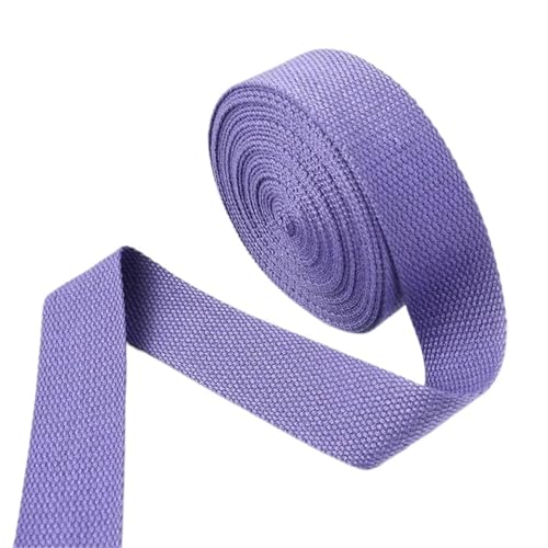 Baumwoll Gurtband 5 Meter 20–50 mm Baumwollgewebe, 1,5 mm dick, hochfest, Rucksackgurt, Etikettenband, Kleidung, Nähband, Schrägband(Purple,32mm) von EKalgretrA