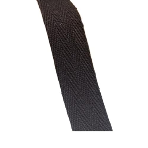 Baumwoll Gurtband 5 Yards schwarz-weißes, einfarbiges Twill-Baumwollbindeband, Gurtband, Besatz for Verpacken von Kleidungsstücken, Zubehör, handgefertigt, Heimwerken(Twill black001,15MM) von EKalgretrA