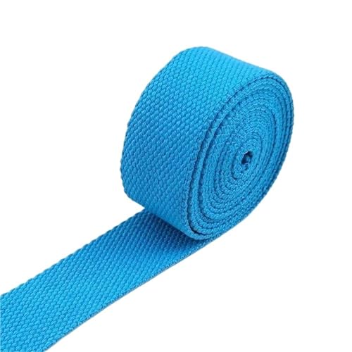 Baumwoll Gurtband 8 Meter 20–50 mm 2 mm dicke Baumwoll-Gurtbänder, Canvas-Gurtbänder, Band for Nähen, Kleidung, Gürtel, DIY, Taschen, Riemen, Band, Zubehör(14Blue,32mm) von EKalgretrA
