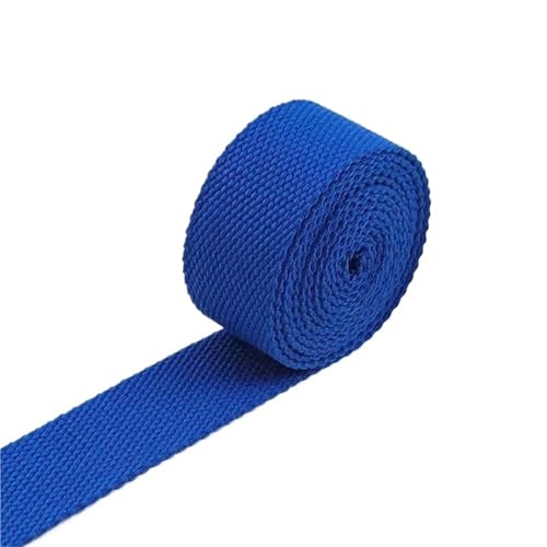 Baumwoll Gurtband 8 Meter 20–50 mm 2 mm dicke Baumwoll-Gurtbänder, Canvas-Gurtbänder, Band for Nähen, Kleidung, Gürtel, DIY, Taschen, Riemen, Band, Zubehör(16Blue,38mm) von EKalgretrA