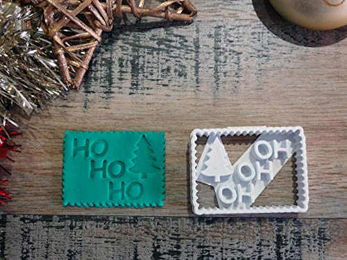 Elace – Ausstechform Weihnachten – Aufschrift Ho Ho Ho Ho – Gebäck, Sandgestrahlt, Kekse, Zuckerpaste, Modelliermasse, 3D Elace – Ausstechform Weihnachten – Aufschrift Ho Ho Ho Ho – Gebäck, Sandgestrahlt, Kekse, Zuckerpaste, Modelliermasse, 3D von ELACE
