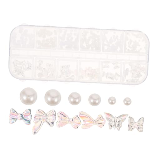 ELAYARD 1 Schachtel Nail Charms Fächer Perlen Schmetterlings Bögen Nageldekorationen DIY Nail Art Zubehör für Kreative Stilvolle Nageldesigns Aufbewahrungsbox Inklusive ELAYARD 1 Schachtel Nail Charms Fächer Perlen Schmetterlings Bögen Nageldekorationen DIY Nail Art Zubehör für Kreative Stilvolle Nageldesigns Aufbewahrungsbox Inklusive von ELAYARD