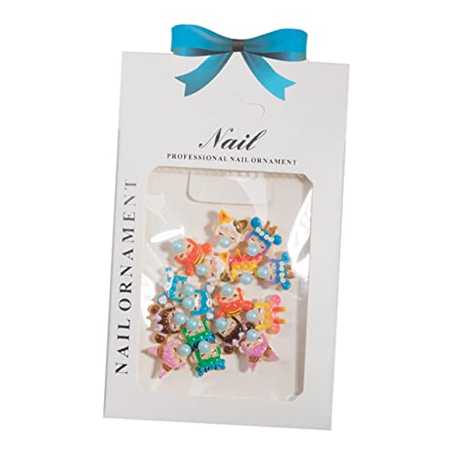 ELAYARD 1 Schachtel Niedliche Cartoon Mädchen Nagelschmuck Charms DIY Maniküre Zubehör für Kreative Nagelkunst Langlebige und Harmlose Dekoration für Einzigartige Nägel von ELAYARD