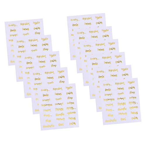 ELAYARD 10 Blatt Ätherische Öl Flaschen Aufkleber Öl Wasserdichte Buchstabenetiketten DIY Flaschenbeschriftung Selbstklebend für Duftöl und Parfüm Praktische Organisation für Kosmetik und von ELAYARD