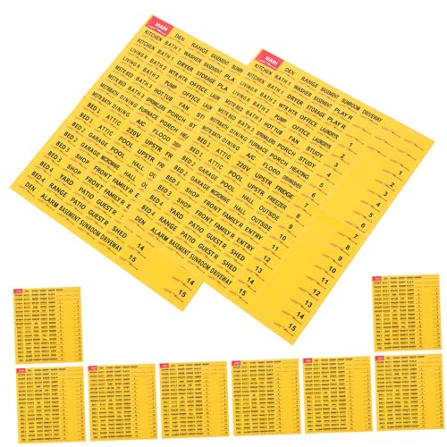 ELAYARD 10 Blatt Teiliges Selbstklebender Elektrischer Schalttafel Etiketten Farbige Aufkleber zur Einfachen Identifikation und Organisation von Sicherungskästen Langlebig und Vielseitig ELAYARD 10 Blatt Teiliges Selbstklebender Elektrischer Schalttafel Etiketten Farbige Aufkleber zur Einfachen Identifikation und Organisation von Sicherungskästen Langlebig und Vielseitig von ELAYARD