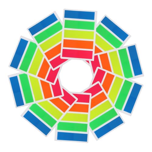 ELAYARD 10 Sätze Haftmarker Index Tabs Klebezettel Selbstklebend Beschriftbar Bunte Haftnotizen für Bücher Ordner Dokumentenmarkierung Leicht Ablösbar und Repositionierbar von ELAYARD