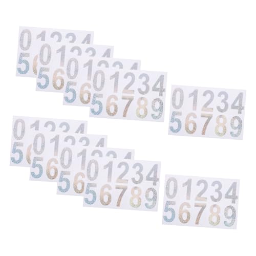 ELAYARD 10 Sets Garagennummernschild Selbstklebende Nummern Für Mülltonnen Briefkastennummernaufkleber Briefkastennummernaufkleber Hausadressennummern Für Das Haus DIY von ELAYARD