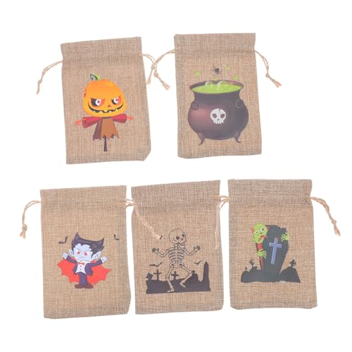 ELAYARD 10 Stück Halloween Geschenktüten aus Baumwoll Leinen mit Kordelzug Kleine Robuste Süßigkeitentüten mit Halloween für Party Süßigkeiten Kekse Wiederverwendbar ELAYARD 10 Stück Halloween Geschenktüten aus Baumwoll Leinen mit Kordelzug Kleine Robuste Süßigkeitentüten mit Halloween für Party Süßigkeiten Kekse Wiederverwendbar von ELAYARD