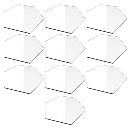 ELAYARD 10 Stück Klare Acryl Sitzkarten Platzkarten Blanko Namensschilder für Hochzeit Party Tischdekoration Praktische Leichte Kompakte Tischkarten für Gäste Einfache Beschriftung von ELAYARD