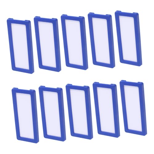 ELAYARD 10 Stück Magnetische Büroetiketten mit Einsteckkarten Blau Magnetisch und Klebend Vielseitige Akten Regaletiketten für Metallschränke Schnelle Beschriftung und Klare Organisation von ELAYARD