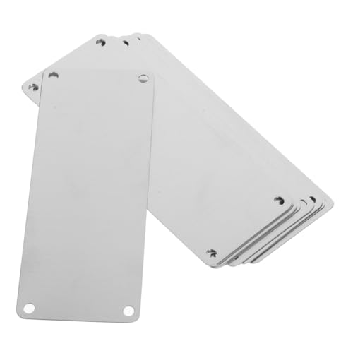 ELAYARD 10 Stück Teiliges Blanko Metallplaketten mit Vorgebohrten Löchern Dicke Rostfreie Namensschilder für Gravur Diy Beschilderung Briefkasten und Heimwerker von ELAYARD