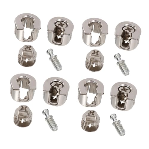 ELAYARD 10 Stück Teiliges Exzenterverbinder aus Legiertem Rostfrei Stabile Möbelverbindung für Einlegeböden und Schränke Möbelbeschläge Geeignet für Wohn Büromöbel Wie Schränke Betten von ELAYARD