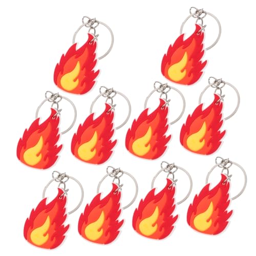 ELAYARD 10 Stück Teiliges Feuerwehrmann Schlüsselanhänger Robustes Party dekor mit Helden feuerwehr design Feuerfestes Feuerwehrmann Partyzubehör für Feuerwehr Geburtstag und Truck Party von ELAYARD