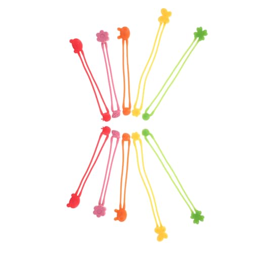 ELAYARD 10 Stück Teiliges Kleine Elastische Silikonbänder Flexibel Verstellbar Wiederverwendbar Multifunktional für Küche Büro Schule Lunchbox Dekoration und Bündelung von ELAYARD