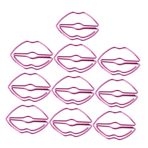 ELAYARD 10 Stück Teiliges Metall Büroklammern in Lippenform Starke Papierklammern in Praktisch und Leicht für Home Office Schule und Schreibwaren zum Organisieren und Fixieren von Papier ELAYARD 10 Stück Teiliges Metall Büroklammern in Lippenform Starke Papierklammern in Praktisch und Leicht für Home Office Schule und Schreibwaren zum Organisieren und Fixieren von Papier von ELAYARD