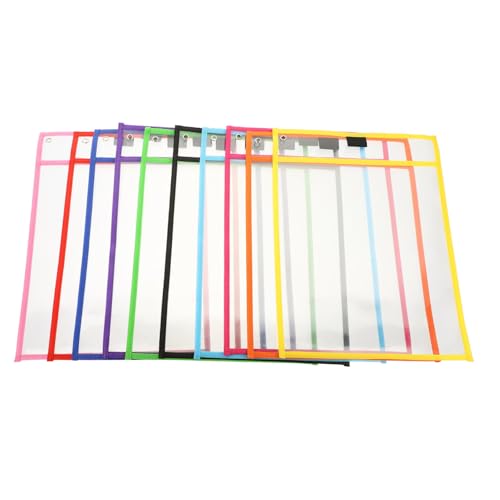 ELAYARD 10 Stück Teiliges Wiederverwendbare Trockene Schreibhüllen aus Transparentem PVC Robuste Dokumententaschen mit Hoher Transparenz Praktische Abwischbare Schreibschutzhüllen für ELAYARD 10 Stück Teiliges Wiederverwendbare Trockene Schreibhüllen aus Transparentem PVC Robuste Dokumententaschen mit Hoher Transparenz Praktische Abwischbare Schreibschutzhüllen für von ELAYARD