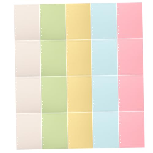ELAYARD 100 Blatt Nachfüllpapier Liniert Farben Einlagen Für Ringbuch Planer Büro Schule Organisieren von ELAYARD