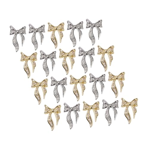 ELAYARD 100 Stück Teiliges Nagel Deko mit Bowknot Nail Charms in Gold und Silber Langlebige Maniküre Aufkleber Vielseitig für DIY Nail Art Handys Kleidung und Mehr Geeignet ELAYARD 100 Stück Teiliges Nagel Deko mit Bowknot Nail Charms in Gold und Silber Langlebige Maniküre Aufkleber Vielseitig für DIY Nail Art Handys Kleidung und Mehr Geeignet von ELAYARD