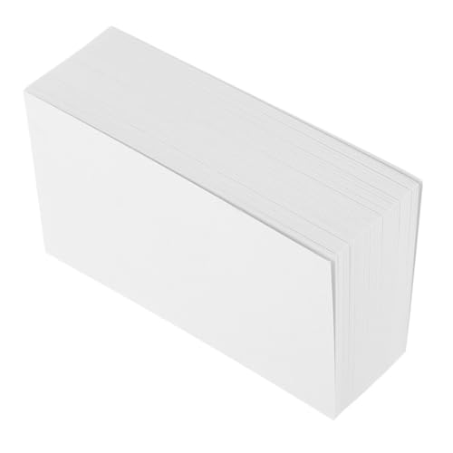 ELAYARD 100 Stück Weiße Karteikarten Blanko Memo Pads für Notizen und Erinnerungen Praktisch Leicht Vielseitig Einsetzbar für Schule Büro Vokabellernen und Schnellnotizen von ELAYARD
