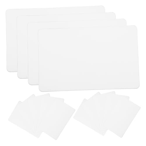 ELAYARD 100 Stück Weiße PVC Blanko Karten zum Beschriften DIY Geschenkanhänger Preisschilder Namensetiketten Vielseitig als und Bastelkarten für Versand und Handwerk von ELAYARD