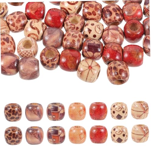 ELAYARD 100Stücke Holzperlen für Haar Dreadlocks Geflecht Zubehör DIY Schmuck Natürliche und Exotische Designs Handwerksprojekte und ELAYARD 100Stücke Holzperlen für Haar Dreadlocks Geflecht Zubehör DIY Schmuck Natürliche und Exotische Designs Handwerksprojekte und von ELAYARD