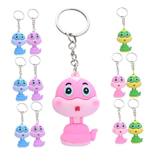 ELAYARD 12 Stück Teiliges Cartoon Schlangen Schlüsselanhänger Set Bunte Tieranhänger in Grün Violett Blau Vielseitig als Rucksack Taschen Autoschlüsselanhänger Festliche Mitgebsel für ELAYARD 12 Stück Teiliges Cartoon Schlangen Schlüsselanhänger Set Bunte Tieranhänger in Grün Violett Blau Vielseitig als Rucksack Taschen Autoschlüsselanhänger Festliche Mitgebsel für von ELAYARD