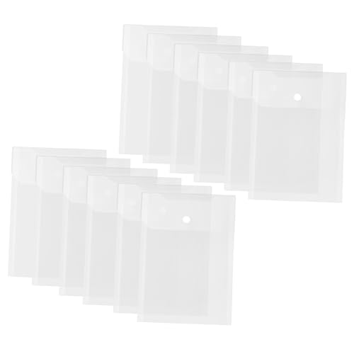 ELAYARD 12 Stück Teiliges Dokumententaschen Transparentes Wasserdichtes PVC Material Leicht und Tragbar Praktisch für Büro und Business Dokumentenaufbewahrung von ELAYARD