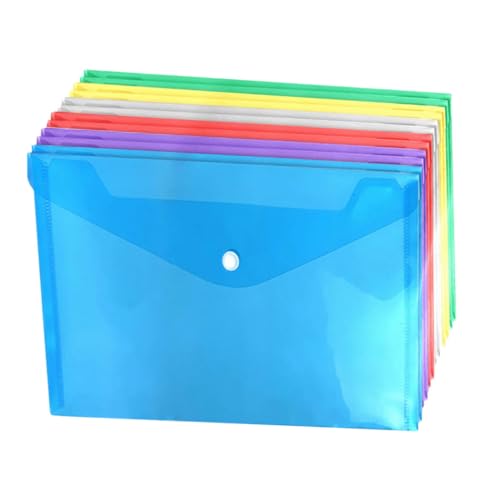 ELAYARD 12 Stück Teiliges Dokumententaschen mit Druckknopf Transparente PP Sammelmappen in Farben Vielseitige Kunststoff Folientaschen zur Sicheren Aufbewahrung Wichtiger Dokumente und ELAYARD 12 Stück Teiliges Dokumententaschen mit Druckknopf Transparente PP Sammelmappen in Farben Vielseitige Kunststoff Folientaschen zur Sicheren Aufbewahrung Wichtiger Dokumente und von ELAYARD