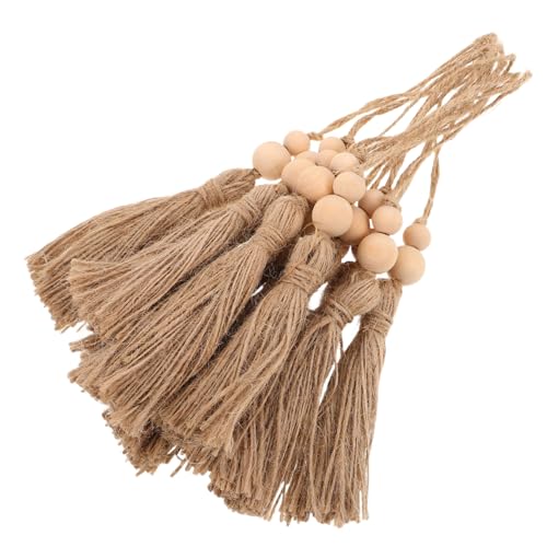 ELAYARD 12 Stück Teiliges Hängende Holzperlen mit Juteseil und Quaste Verstellbare Rustikaler Boho Dekor Vielseitig für DIY Party Türgriff und Wandgestaltung ELAYARD 12 Stück Teiliges Hängende Holzperlen mit Juteseil und Quaste Verstellbare Rustikaler Boho Dekor Vielseitig für DIY Party Türgriff und Wandgestaltung von ELAYARD
