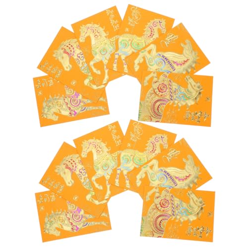 ELAYARD 120 Stück Vietnamesische Neujahrsumschläge Rotes Packet mit Pferdemotiv Glückssymbole Traditionelle Lai See Umschläge für Frühlingsfest Hochzeit Gelb ELAYARD 120 Stück Vietnamesische Neujahrsumschläge Rotes Packet mit Pferdemotiv Glückssymbole Traditionelle Lai See Umschläge für Frühlingsfest Hochzeit Gelb von ELAYARD