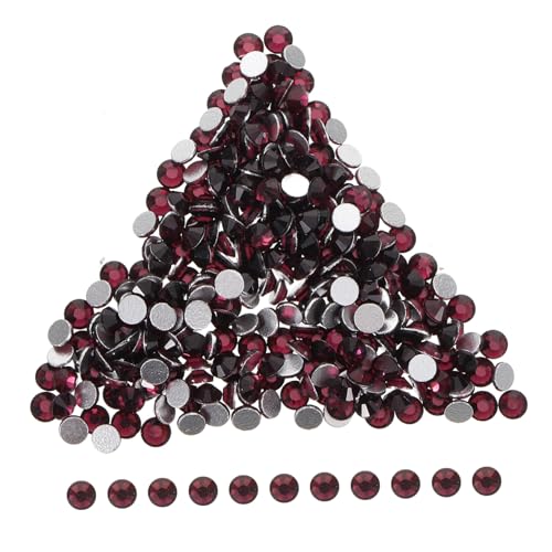 ELAYARD 1440 Stück Nagelschmuck Strasssteine Flachrücken Tiefviolett Nageldekoration Glänzende Acrylsteine für Nail Art Maniküre Zubehör Vielseitig Einsetzbar für Salon und Zuhause von ELAYARD