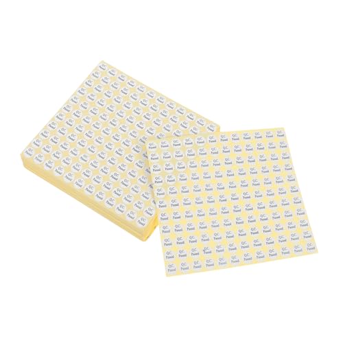 ELAYARD 150 Blatt Pass Das Inspektionsetikett Selbstklebendes Etikettenpapier Aufkleber Für Die Verpackung Qc-pass-aufkleber Qc-testaufkleber Aus Beschichtetem Papier Weiß von ELAYARD