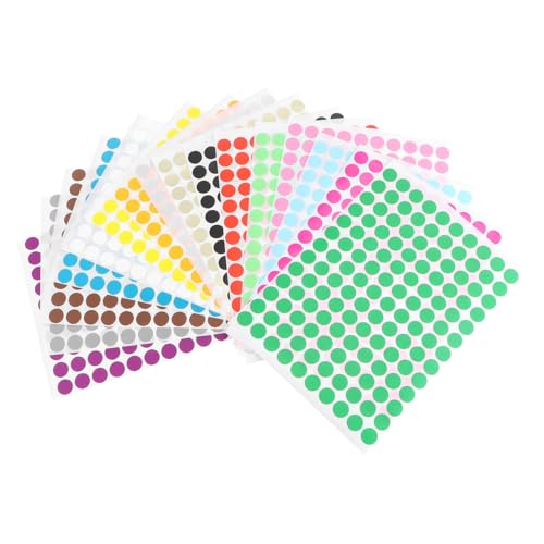 ELAYARD 16 Blatt Aufkleber Farbiges Selbstklebende Markierungspunkte für Geschenke Halloween Scrapbooking Geschenkverpackungen Beschriftbar Ablösbar ohne Rückstände ELAYARD 16 Blatt Aufkleber Farbiges Selbstklebende Markierungspunkte für Geschenke Halloween Scrapbooking Geschenkverpackungen Beschriftbar Ablösbar ohne Rückstände von ELAYARD