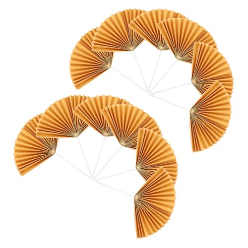 ELAYARD 16 Stück Teiliges Papier Faltfächer Cake Topper für Geburtstagsfeiern Hochzeiten Babypartys Tortendekoration mit Kreativen Designs für Feierlichkeiten von ELAYARD