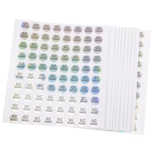 ELAYARD 1600 Stück Qc Passed Aufkleber Selbstklebende Qualitätskontrolletiketten für Lager PVC Material Langlebig Farblich Markiert Geeignet für Warenprüfung und Bestandsmanagement ELAYARD 1600 Stück Qc Passed Aufkleber Selbstklebende Qualitätskontrolletiketten für Lager PVC Material Langlebig Farblich Markiert Geeignet für Warenprüfung und Bestandsmanagement von ELAYARD