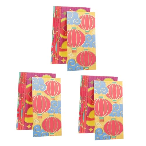 ELAYARD 18 Stück Teiliges Chinesische Neujahrsumschläge Cartoon design Iriszierendes Papier Robuste Geldumschläge mit Feiner Druckqualität für Feierlichkeiten Wie Hochzeiten Geburtstage von ELAYARD