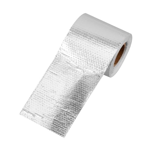 ELAYARD 1Rolle Aluminiumfolienband für Industrieanwendungen Hochtemperaturbeständiges Klebeband zur Isolierung von Luftkanälen Silbernes Abdichtungsband für Motoren und Abgasanlagen von ELAYARD