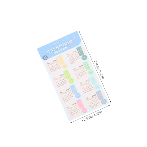 ELAYARD 2 Blatt Teiliges Kalender Abziehbare und Haftende Monats-planer-tabs Klare Zeitangaben-etiketten Vielseitige Seitenmarker für Notizbücher und Journale Praktische Jahresübersicht von ELAYARD