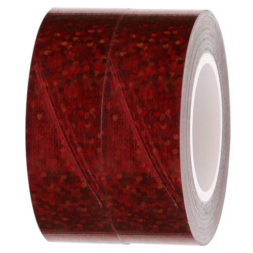 ELAYARD 2 Rollen Glitzer Klebeband Stark Haftendes Buntes Duct Tape mit Holographischem Schimmer Selbstklebend Vielseitig für Reparatur Dekoration und Bastelprojekte Rot ELAYARD 2 Rollen Glitzer Klebeband Stark Haftendes Buntes Duct Tape mit Holographischem Schimmer Selbstklebend Vielseitig für Reparatur Dekoration und Bastelprojekte Rot von ELAYARD