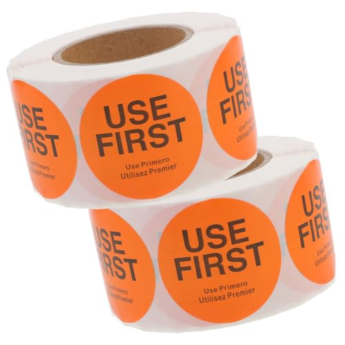 ELAYARD 2 Rollen Use First Aufkleber Etiketten pro Vorratsdosen Beschriftungsetiketten Lebensmittel Lagerkontrolle Sticker für Restaurant Küche Lebensmittelverwaltung von ELAYARD