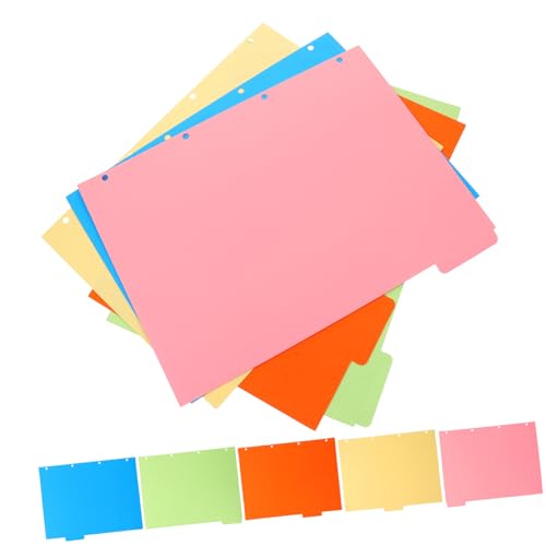 ELAYARD 2 Sätze Binder Trennblätter Farbige Seitenmarkierung für Notizbuch Organizer Register für Schnellhefter und Loseblatt ordner von ELAYARD
