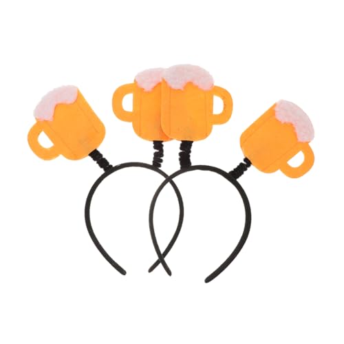 ELAYARD 2 Stk. Bier Haarreif Kreativem Bierkrug Design Leicht und Langlebig Lustiges Party Accessoire für Festivals Geburtstag und Bierpartys Bequem und Attraktiv für Erwachsene von ELAYARD