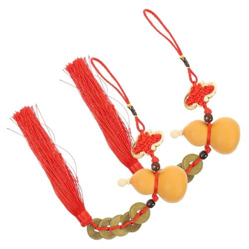 ELAYARD 2 Stück Chinesische Feng Shui Kürbis Anhänger aus Kupfer mit Quaste Langlebige Neujahrsdekoration für Haustür Wanddeko Festliche Atmosphäre Sichere Materialien Traditionelles ELAYARD 2 Stück Chinesische Feng Shui Kürbis Anhänger aus Kupfer mit Quaste Langlebige Neujahrsdekoration für Haustür Wanddeko Festliche Atmosphäre Sichere Materialien Traditionelles von ELAYARD