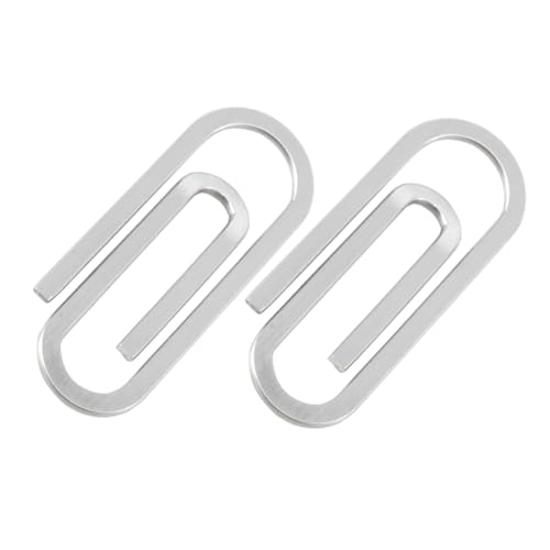 ELAYARD 2 Stück Edelstahl Geldklammern Paper Clips Büroklammern Praktische Aktenklammern für Geldscheine und Dokumente Vielseitig Einsetzbar für Schule Büro und Zuhause ELAYARD 2 Stück Edelstahl Geldklammern Paper Clips Büroklammern Praktische Aktenklammern für Geldscheine und Dokumente Vielseitig Einsetzbar für Schule Büro und Zuhause von ELAYARD
