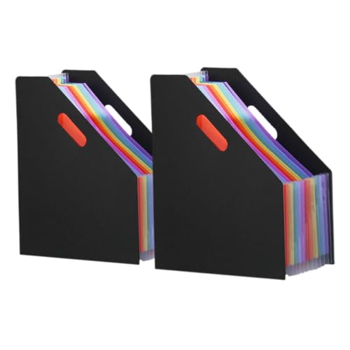 ELAYARD 2 Stück Fächermappe Großer Kapazität Stehender Aktenordner Schwarz Vielseitiger Dokumentenorganizer für Büro Schule Zuhause mit Praktischem Akkordeon Design ELAYARD 2 Stück Fächermappe Großer Kapazität Stehender Aktenordner Schwarz Vielseitiger Dokumentenorganizer für Büro Schule Zuhause mit Praktischem Akkordeon Design von ELAYARD